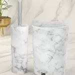 ست سطل و فرچه لیمون طرح ماربل کد LW1909
