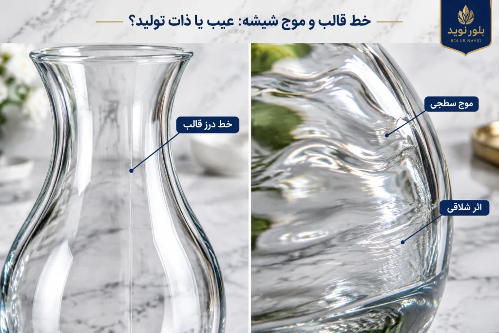 حباب در ظروف شیشه‌ای