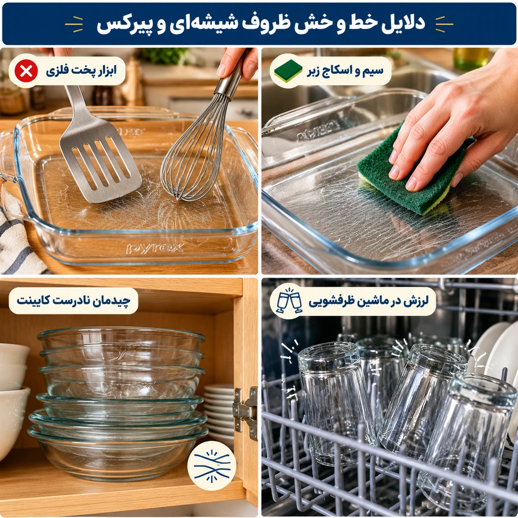 ظروف شیشه‌ای و پیرکس